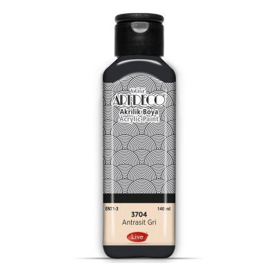 Artdeco Yeni Formül Akrilik Boya 140 ml 3704 Antrasit Gri