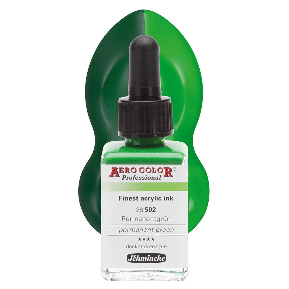 Schmincke Aero Color Airbrush Mürekkep 28 ml. 502 Permanent Green