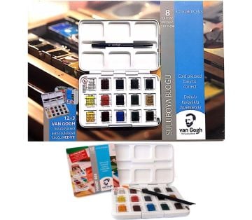 Talens Van Gogh Tablet Suluboya Seti 12+3 Defter Hediyeli