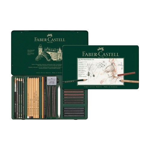 Faber-Castell Pitt Monochrome İşlenmiş Kömür Seti 33 Parça