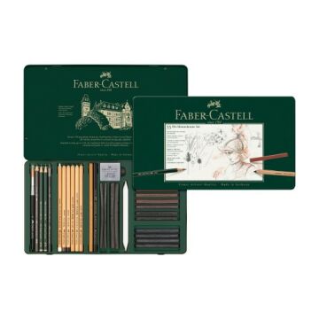 Faber-Castell Pitt Monochrome İşlenmiş Kömür Seti 33 Parça