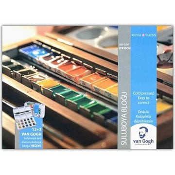 Talens Van Gogh Tablet Suluboya Seti 12+3 Defter Hediyeli