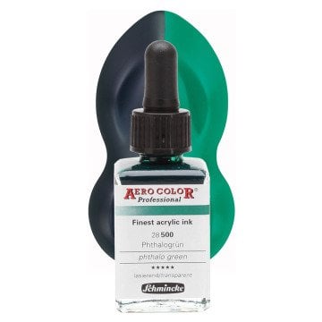 Schmincke Aero Color Airbrush Mürekkep 28 ml. 500 Phthalo Green