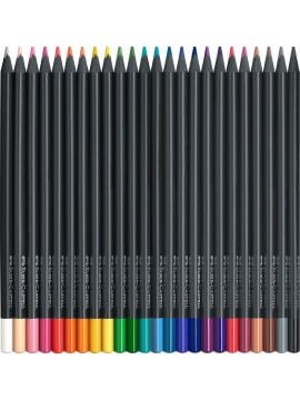 Faber Castell Black Edition Üçgen Gövde Kuru Boya Kalem Seti 24lü 116424