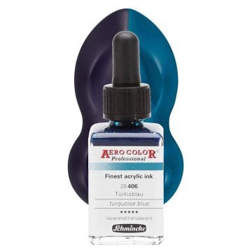 Schmincke Aero Color Airbrush Mürekkep 28 ml. 406 Turquoise Blue