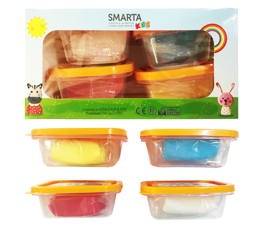 Smarta Modelleme Hamuru Okul Seti 4x70gr