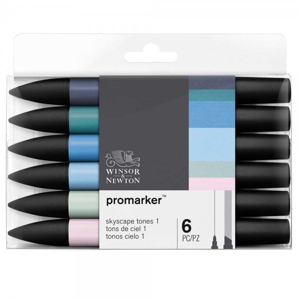 Winsor & Newton Promarker Gökyüzü Tonlar Seti 1 (6 renk)