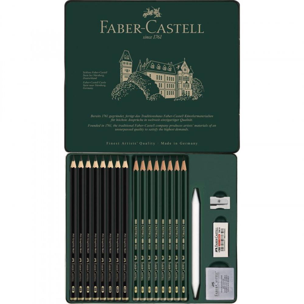 Faber Castell Pitt Graphite Matt Dereceli Kalem Seti 20'li