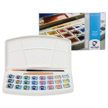 Van Gogh Tablet Suluboya Seti 24 Renk Defter Hediyeli