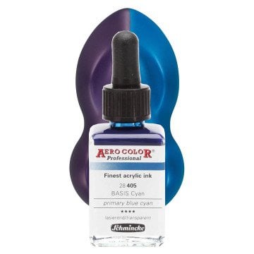 Schmincke Aero Color Airbrush Mürekkep 28 ml. 405 Primary Blue Cyan