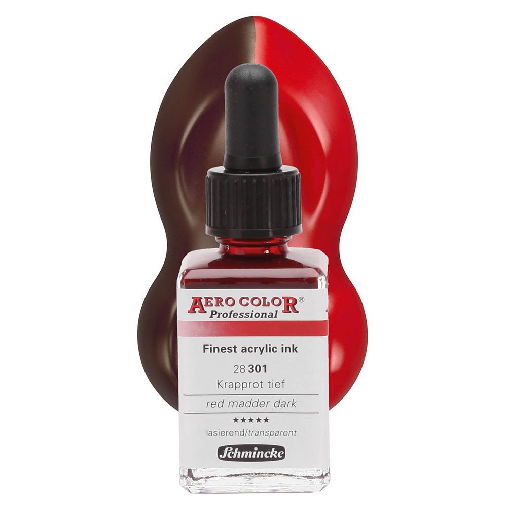 Schmincke Aero Color Airbrush Mürekkep 28 ml. 301 Red Madder Dark