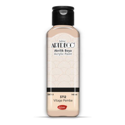 Artdeco Yeni Formül Akrilik Boya 140 ml 3712 Vintage Pembe
