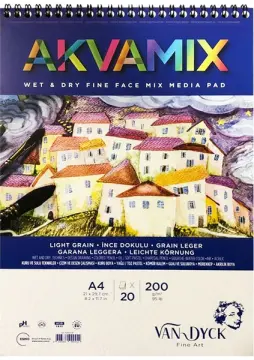 Van Dyck Akvamix Çok Amaçlı Defter A4 200GR Spiralli 20 Yaprak