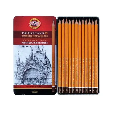 Koh-i Noor Dereceli Eskiz Cizim Kalem Seti 1502 8B-2H