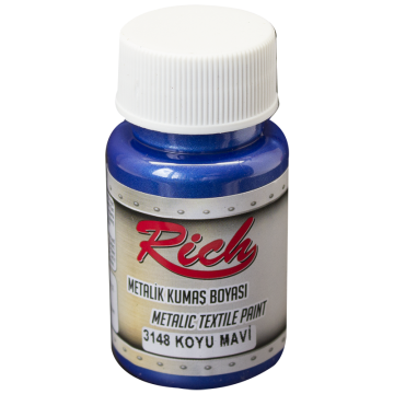 RİCH METALİK KUMAŞ BOYASI 50 CC. 3148 KOYU MAVİ