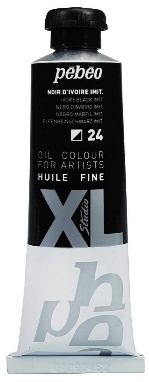 Pebeo Huile Fine XL 37ml. Yağlı Boya 24 Ivory Black Imit.