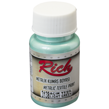 RİCH METALİK KUMAŞ BOYASI 50 CC. 3138 AÇIK YEŞİL