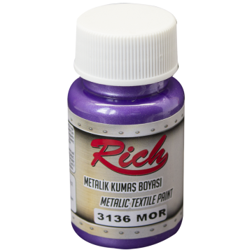 RİCH METALİK KUMAŞ BOYASI 50 CC. 3136 MOR