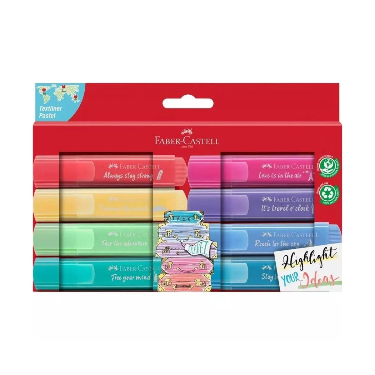 Faber Castell Fosforlu Kalem 46 Pastel Renkler 8’li Set 254626