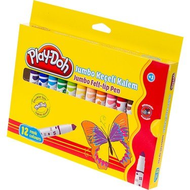 Play Doh Jumbo Keçeli Kalem 6mm 12 Renk