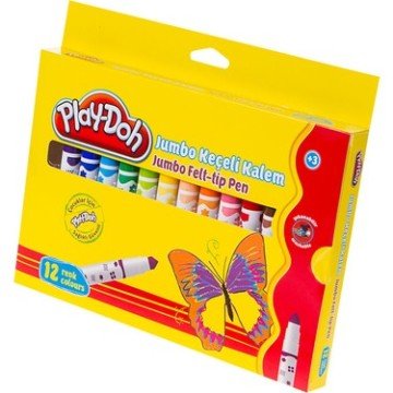 Play Doh Jumbo Keçeli Kalem 6mm 12 Renk