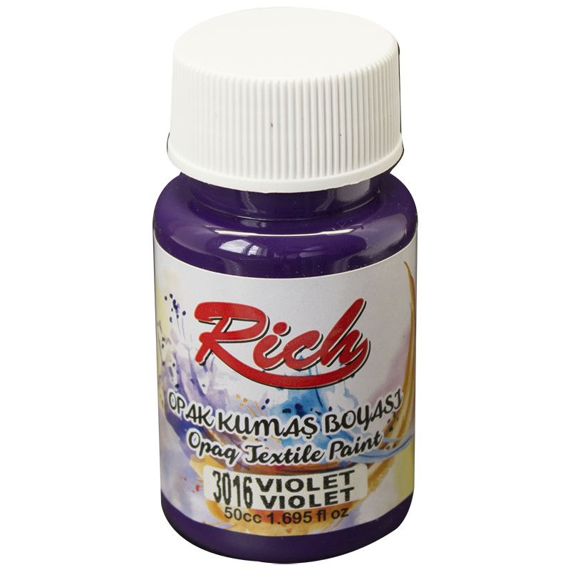 RİCH OPAK KUMAŞ BOYASI 50 CC. 3016 VIOLET