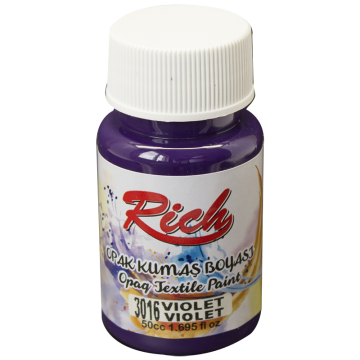 RİCH OPAK KUMAŞ BOYASI 50 CC. 3016 VIOLET