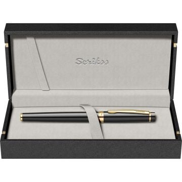 Scrikss 38 Roller Kalem Siyah Altın Lüks Kutuda