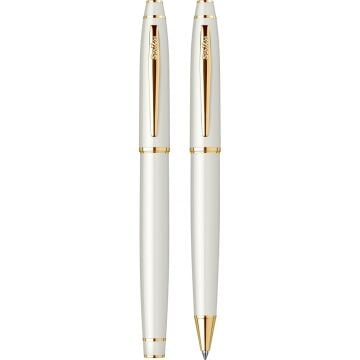 Scrikss 35 Dolma Kalem + Tükenmez Kalem Seti Beyaz Altın