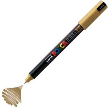Uni Posca PC-1MR Boyama Markörü 0.7 mm METALİK ALTIN