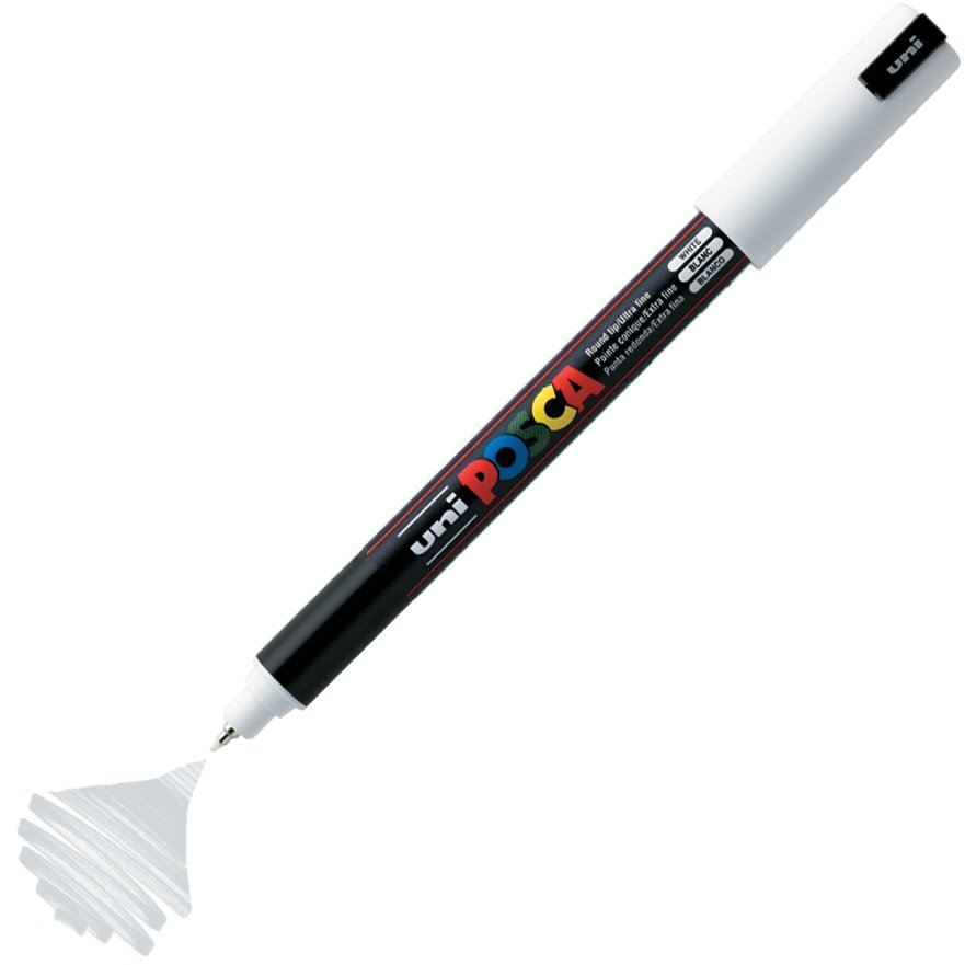 Uni Posca PC-1MR Boyama Markörü 0.7 mm BEYAZ